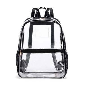 Transparent Black Trim Backpack